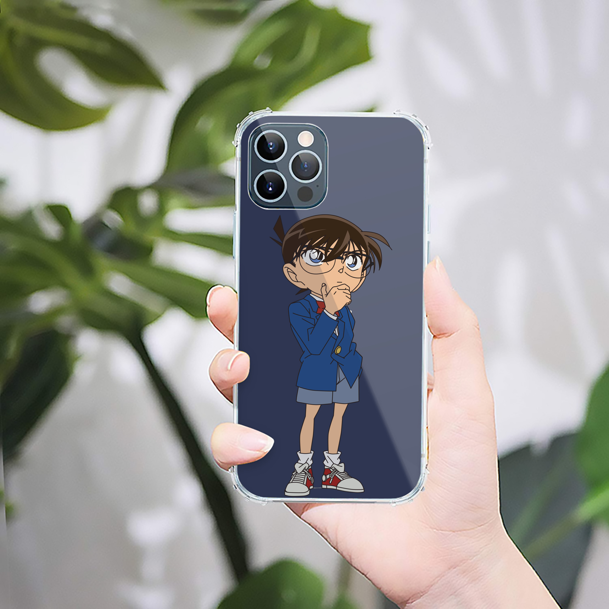 （画像用） 名探偵コナン 江戸川 コナン Detective Conan Conan Edogawa 【iPhone 12シリーズ対応】透明スマホケース（クリアソフトケース）
